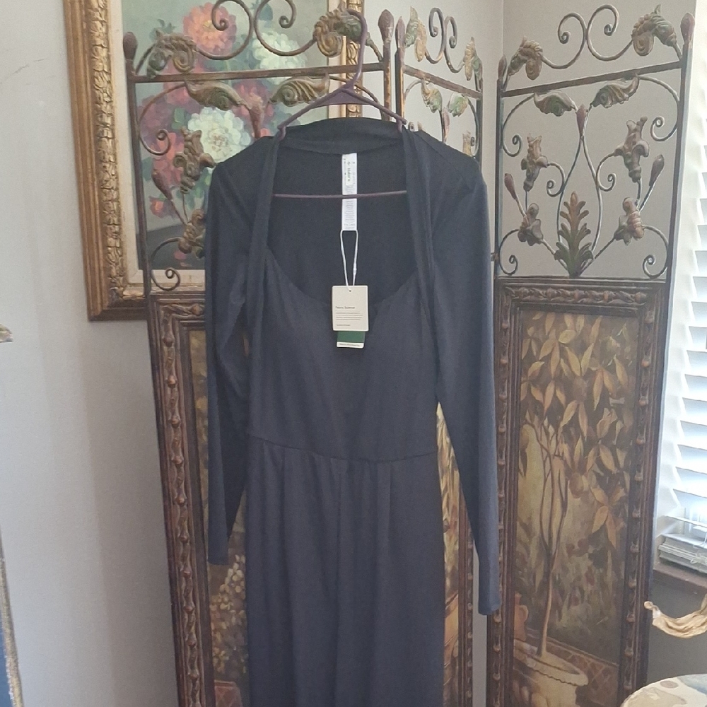 HALARA Black Long-Sleeve Jersey Pantsuit